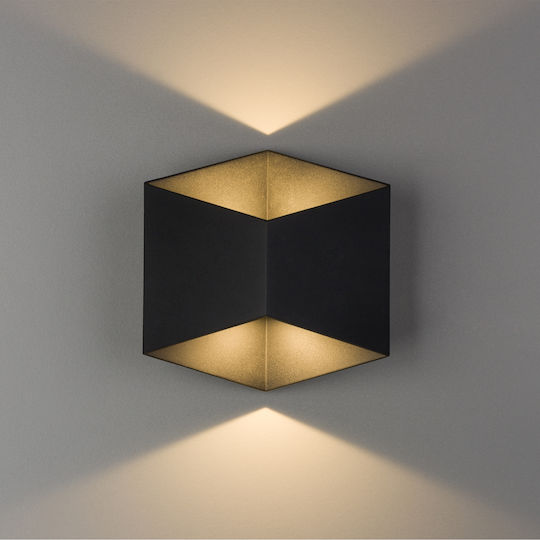 Nowodvorski Triangles Wall-Mounted Outdoor Ceiling Light LED IP54 5W with Warm White Light 17x17.2εκ.
