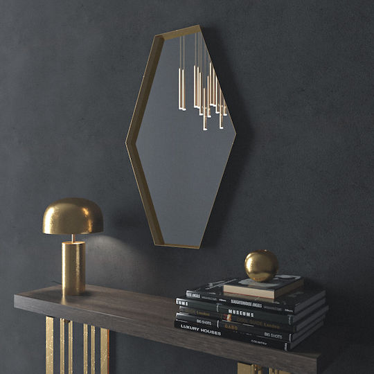 Bathroom Mirror made of Metal 50x80cm Orange