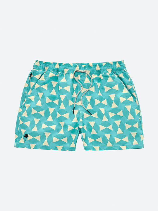 OAS Hexagona Swim Shorts Turquoise