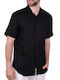 Shirt Short-sleeved Linen Black