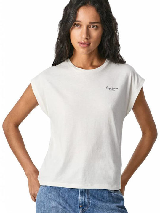 Pepe Jeans Logo Damen T-Shirt White
