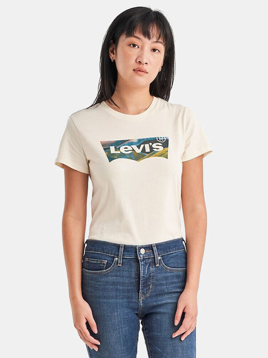 Levi's Γυναικείο T-shirt Μπεζ