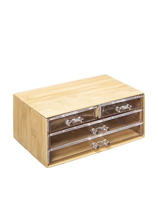 5Five Wooden Jewellery Box with Transparent Drawer 23.4x15.3x10.7cm