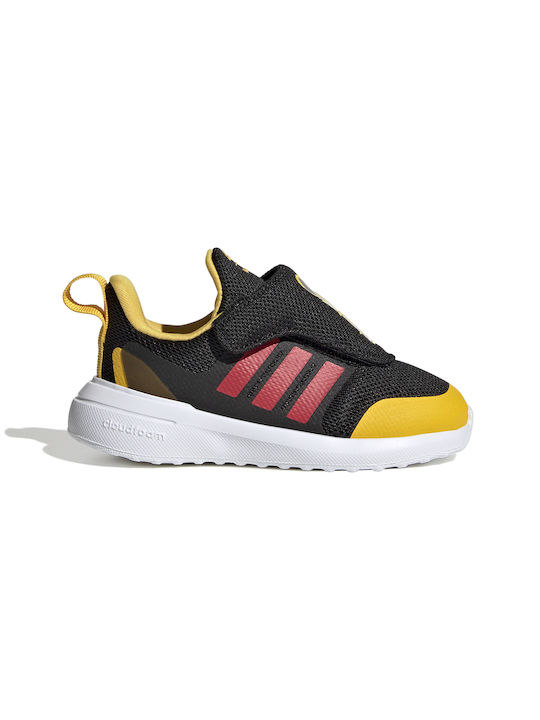 Adidas Αθλητικά Παιδικά Παπούτσια Running Fortarun x Disney Mickey Mouse με Σκρατς Core Black / Better Scarlet / Bold Gold