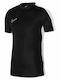 Nike Academy 23 Ανδρικό Αθλητικό T-shirt Κοντομάνικο Dri-Fit Μαύρο