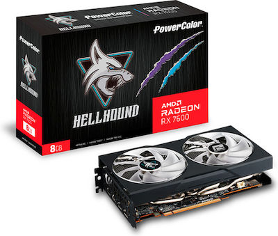 PowerColor Radeon RX 7600 8GB GDDR6 Hellhound Κάρτα Γραφικών