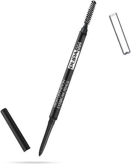 Pupa High Definition Eyebrow Pencil Pencil For Eyebrows 004 Extra Dark 0.9gr