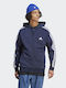 Adidas Essentials Men's Sweatshirt Jacket with Hood and Pockets Legend Ink