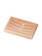 Najel Wooden Soap Dish Countertop Brown