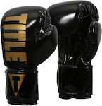 Title Boxing Leather Boxing Competition Gloves Black