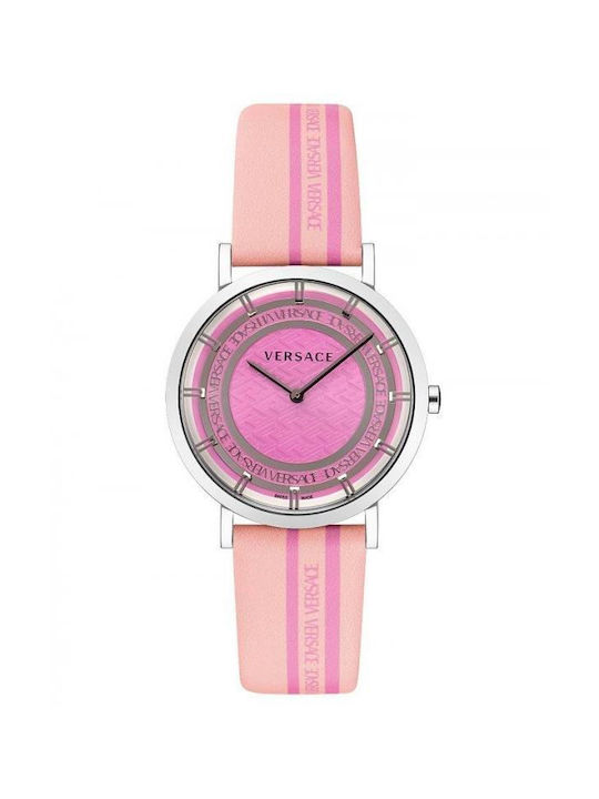 Versace Watch with Pink Metal Bracelet