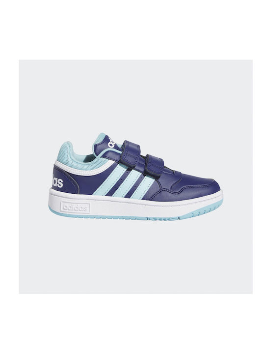 Adidas Παιδικά Sneakers Hoops 3.0 με Σκρατς Μπλε