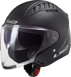 LS2 OF600 Copter Jet Helmet with Sun Visor ECE 22.05 1250gr Matt Black