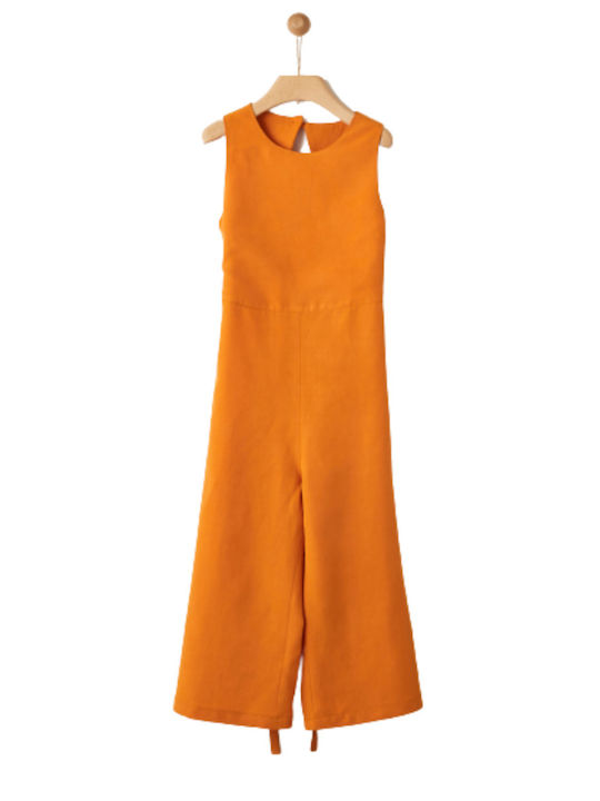 Yell Oh! Girls Fabric Jumpsuit Orange