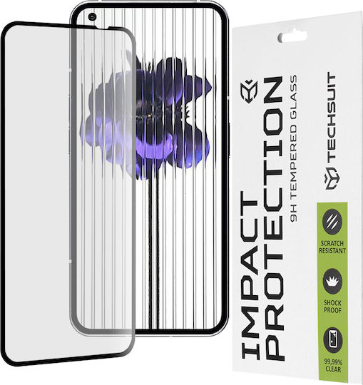 Techsuit 111D Adeziv complet Full Face Tempered Glass Negru (Nothing Phone (1))