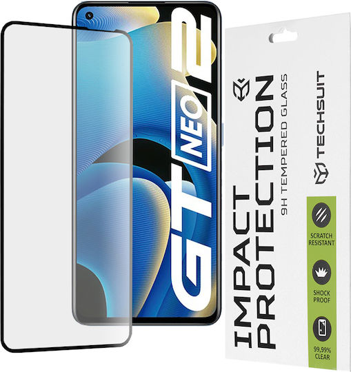 Techsuit 111D Adeziv complet Full Face Tempered Glass Negru (Realme GT Neo 2 5G)