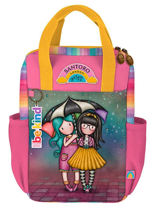 Santoro Gorjuss Be Kind To Each Other School Bag Backpack Elementary, Elementary in Pink color