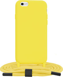 Techsuit Lanyard Back Cover Σιλικόνης με Λουράκι Κίτρινο (iPhone 6/6sRealme 6 / 6s)
