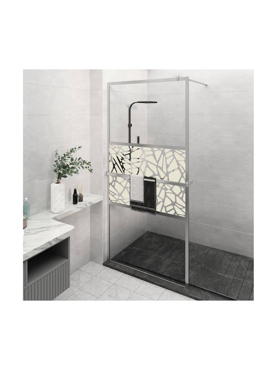 vidaXL Shower Screen for Shower with Sliding Door 115x195cm Chrome