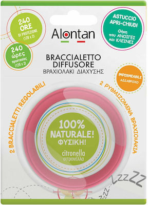 Alontan Insect Repellent Band Citronella Fuchsia for Kids 2pcs