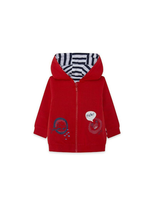 Tuc Tuc Boys Hooded Sweatshirt with Zipper Red