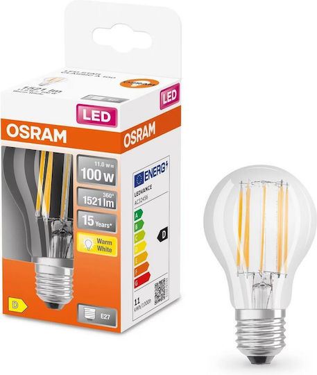 Ledvance Λάμπα LED 11W 105mm για Ντουί E27 Θερμό Λευκό 1521lm