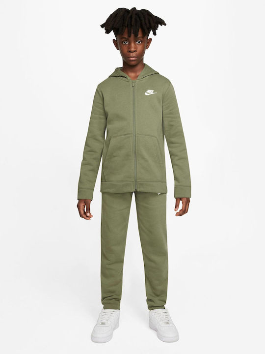 Boys khaki sales nike tracksuit