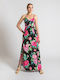 InShoes Summer Maxi Dress with Slit Black
