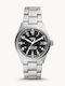 Fossil Ανδρικό Ρολόι 40mm Μπαταρίας με Ασημί Μεταλλικό Μπρασελέ