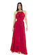 Verde Summer Maxi Evening Dress Red