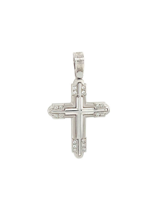 Xryseio Women's White Gold Cross 14K