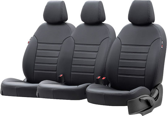 Car Seat Covers Set 8 Pieces Leatherette Toyota Proace II Istanbul Design Toyota Proace Black