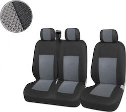 Front Polyester Seat Covers 3 Pieces Transit Peugeot Iveco Gray TAP027 Front Polyester Seat Covers 3 Pieces Transit Peugeot Iveco Gray TAP027