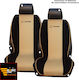 Set Autositzlehnen 2Stück Handtuch Beige / Schwarz