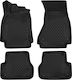 Novline Set of Front and Rear Mats Tray Type 4pcs from Rubber for Honda Civic Black