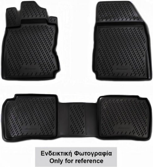 Novline Set of Front and Rear Mats 4pcs Tray Type for Mazda 6 2012-2015 Black