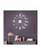 Factory 3D Wall Clock Sticker Metallic Silver Ø120cm