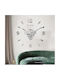 Factory 3D Wanduhr Aufkleber Metallisch Silber Ø120cm