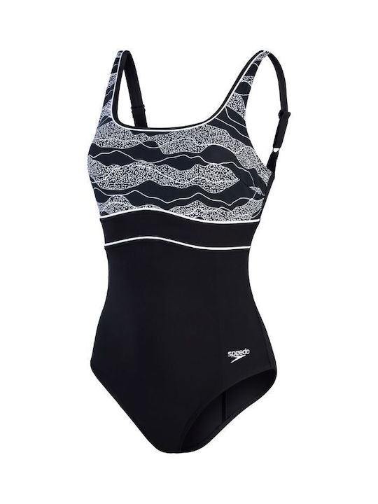 Speedo Αθλητικό Ολόσωμο Μαγιό Μαύρο