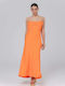 Twenty 29 Sommer Maxi Abendkleid Satin Orange