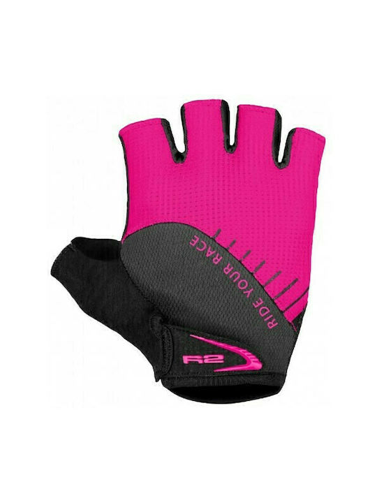 R2 Hoppy Half Finger Cycling Gloves Kids Pink