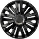 AMiO Car Hubcap Set 16" 4pcs Black