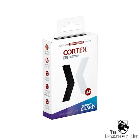 Ultimate Guard Cortex Card Sleeves Japanese Size 60τμχ Μαύρες