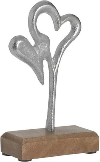 Inart Διακοσμητική Καρδιά από Αλουμίνιο 10x5x17cm