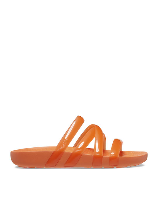Splash Glossy Women's Flip Flops Orange
