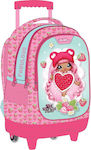 Must Nanana Fabulous Σχολική Τσάντα Τρόλεϊ Δημοτικού σε Ροζ χρώμα