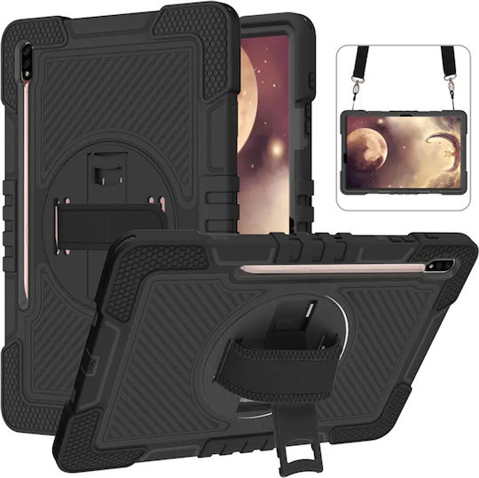 Techsuit Flip Cover Schwarze (Galaxy Tab S7)