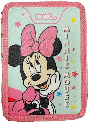 Must Disney Minnie Mοuse Pencil Case Full with 2 Compartments Pink