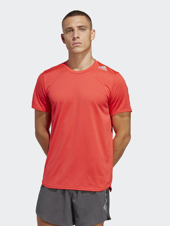 Adidas Designed 4 Running Men's Athletic T-shirt Short Sleeve Red