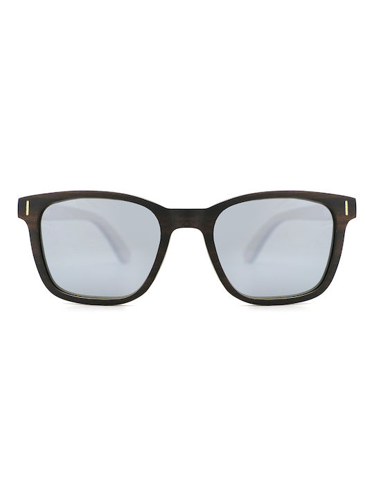 Daponte Sonnenbrillen mit Braun Rahmen und Gray Polarisiert Linse DAP298ME#6